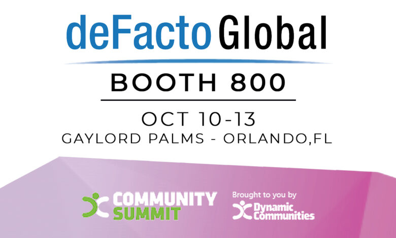 deFacto Global 2022 Summit Booth Ad