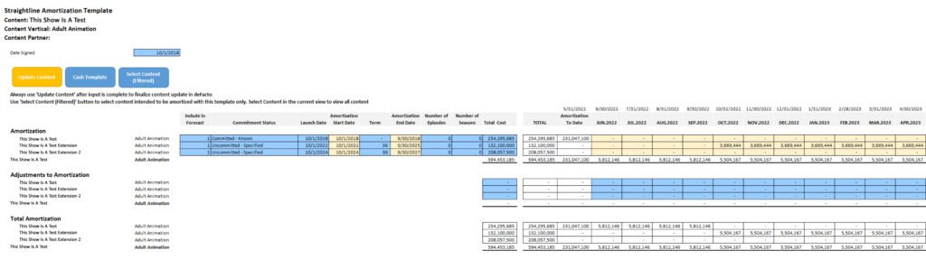 deFacto Power Planning Templates and Report Examples - Amortization